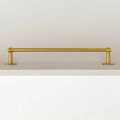 Unlacquered Brass Foot Rail With Brackets 