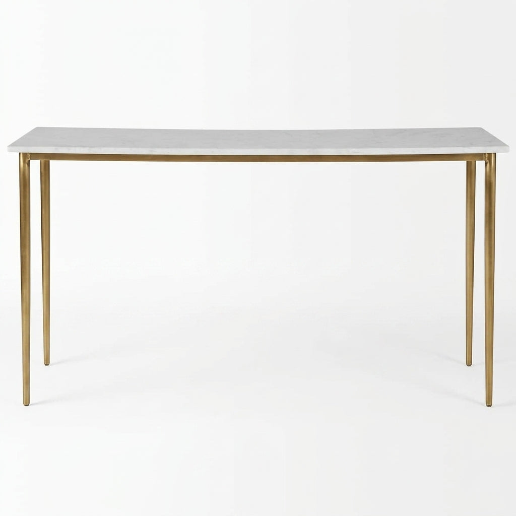 Modern Entryway Console Brass Table, Minimalist Hallway Console