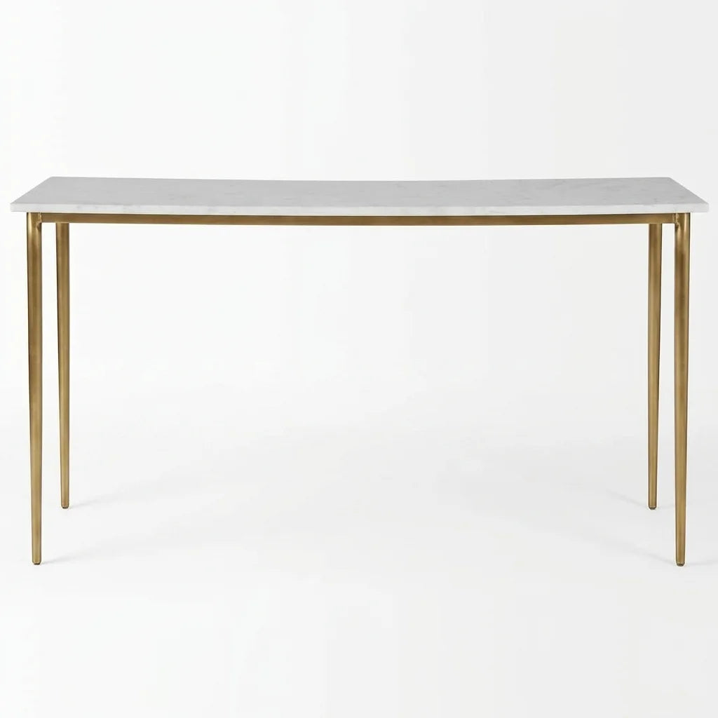 Modern Entryway Console Brass Table, Minimalist Hallway Console