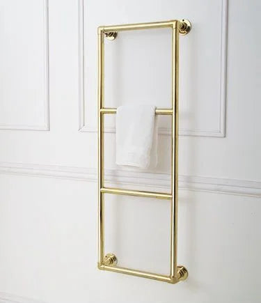 Solid Unlacquered Brass Towel Rack, Luxury Wall Mounted Towel Holder