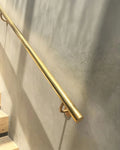 Solid Brass Handrail with Brackets, Railing for Stairs