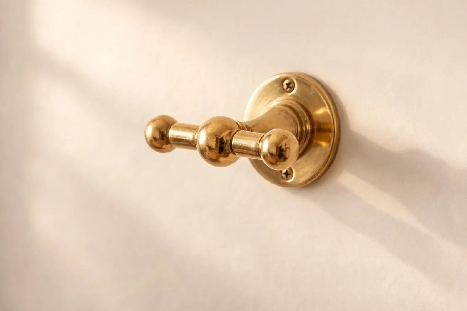 Brass Hook, Coat and Purse Solid Unlacquered Brass Hook