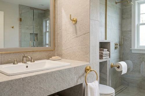 Bathroom Set – Handcrafetd Hook + Towel Ring + Toilet Paper Holder