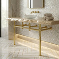 Brass Sink Legs , Vintage Solid Brass Bathroom Vanity base Legs