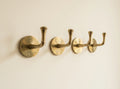 Solid Brass Hooks, Handcrafted Wall And Door Brass Hooks For Coats and Kets
