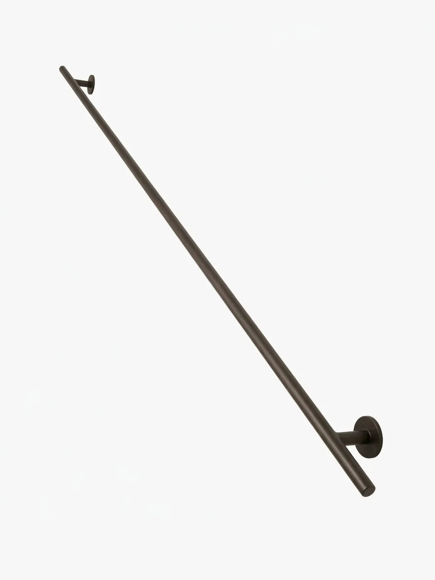 Handforged Black Iron Solid Handrail