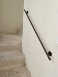 Handforged Black Iron Solid Handrail