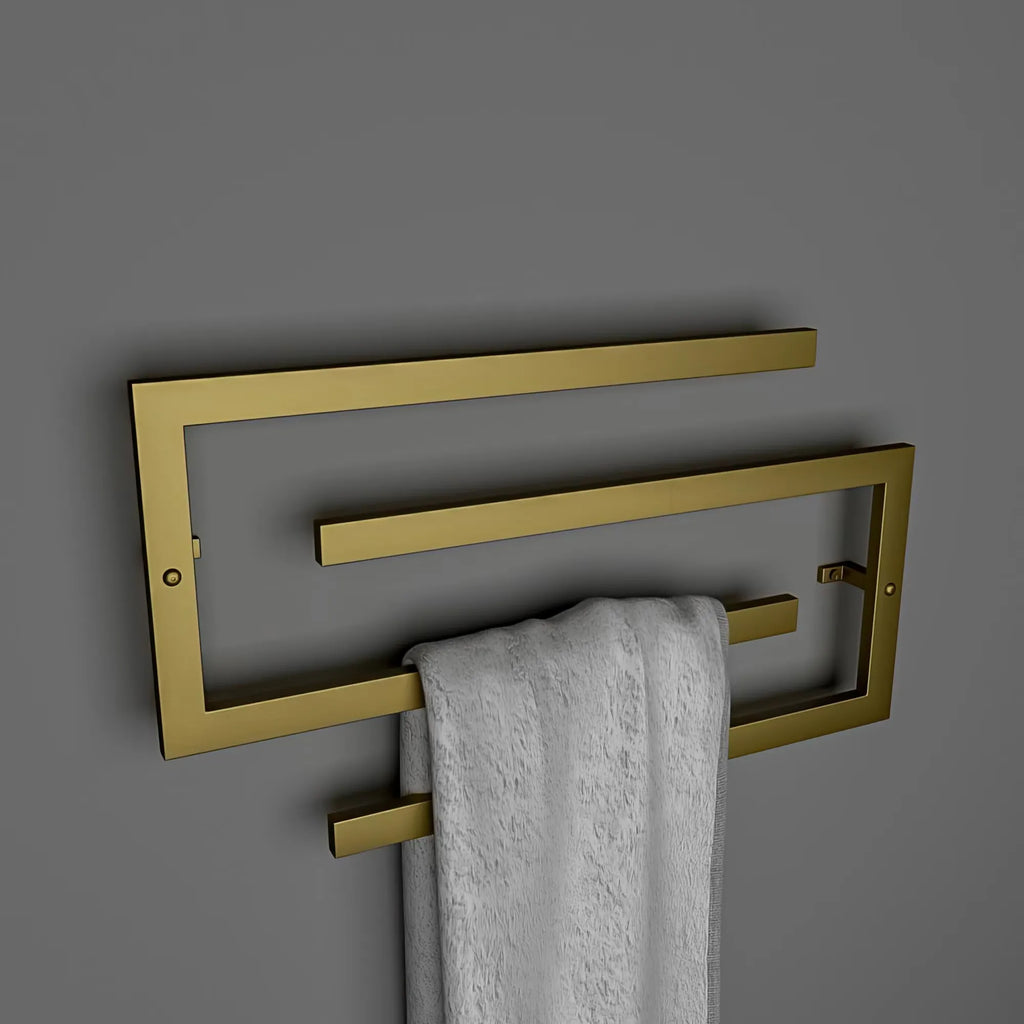 Minimalist Brass Towel Rack: Modern Wall-Mounted Towel Bar