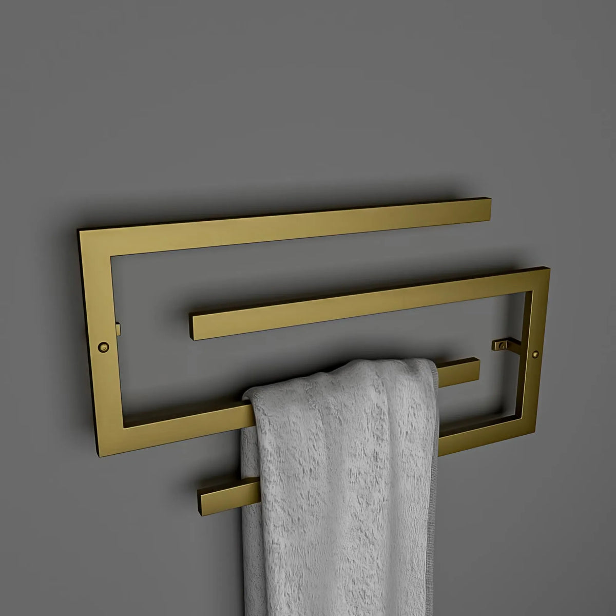 Minimalist Brass Towel Rack: Modern Wall-Mounted Towel Bar