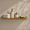Solid Brass Floating Shelf | Handmade Wall Mounted Display, Bathroom Organizer