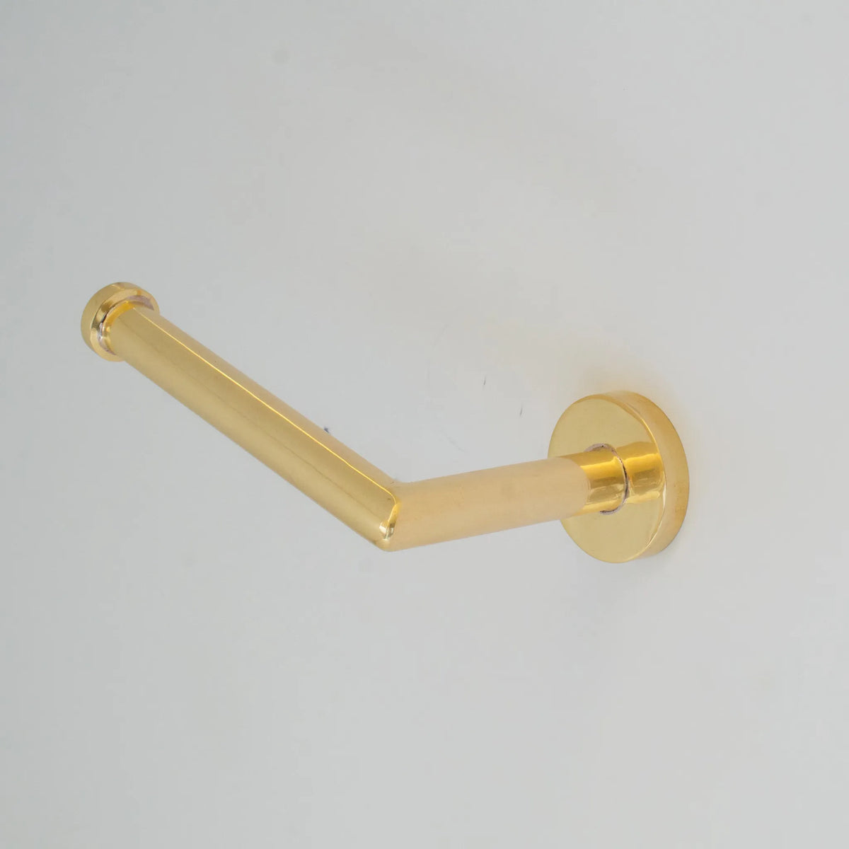 Handmade Unlacquered Brass Toilet Paper Holder, Wall Mounted Bathroom Hardware