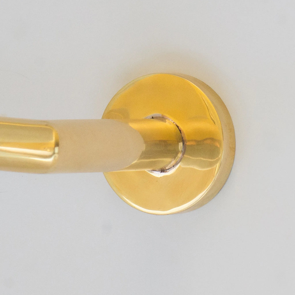 Handmade Unlacquered Brass Toilet Paper Holder, Wall Mounted Bathroom Hardware