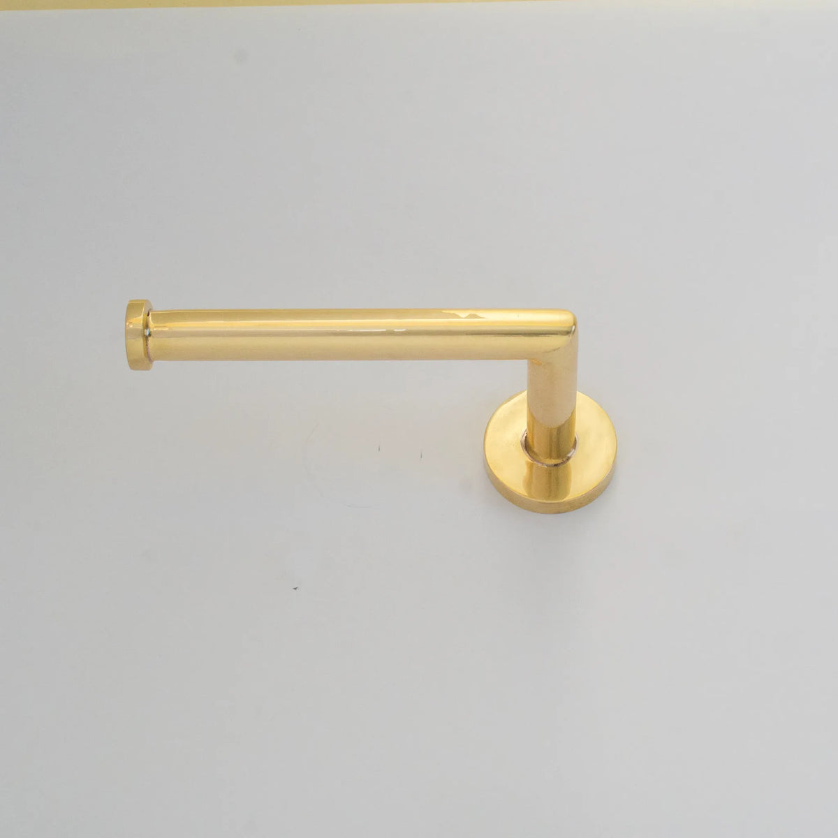 Handmade Unlacquered Brass Toilet Paper Holder, Wall Mounted Bathroom Hardware