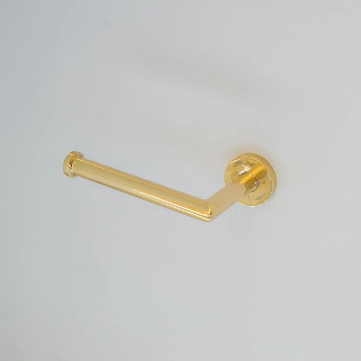 Handmade Unlacquered Brass Toilet Paper Holder, Wall Mounted Bathroom Hardware