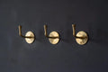 Vintage Hooks Set, Solid Brass Robe Hook, Heavy Duty Single Hook, Wall Mount Robe Hooks