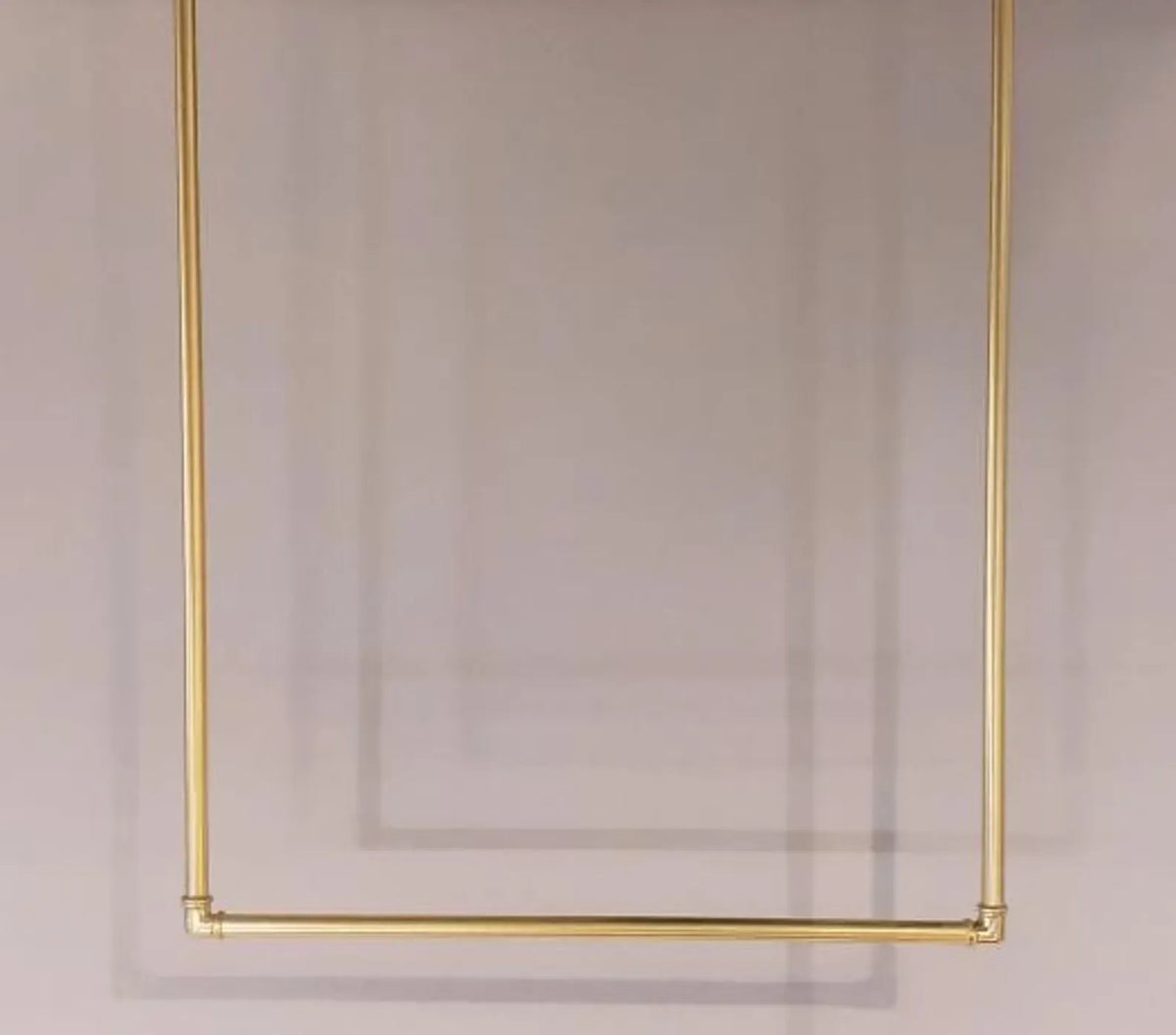 Brass Ceiling Mounted Clothing Rack, Brass Hanging Clothing Rod, Garment Rail
