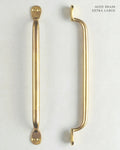 Unlacquered Brass Dresser and Cabinet Pulls, Solid Brass Closet Handles