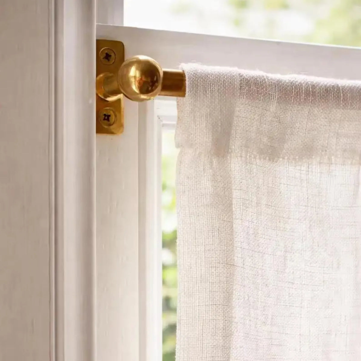 Brass Café Curtain Rod for Cabinet Door and Windows