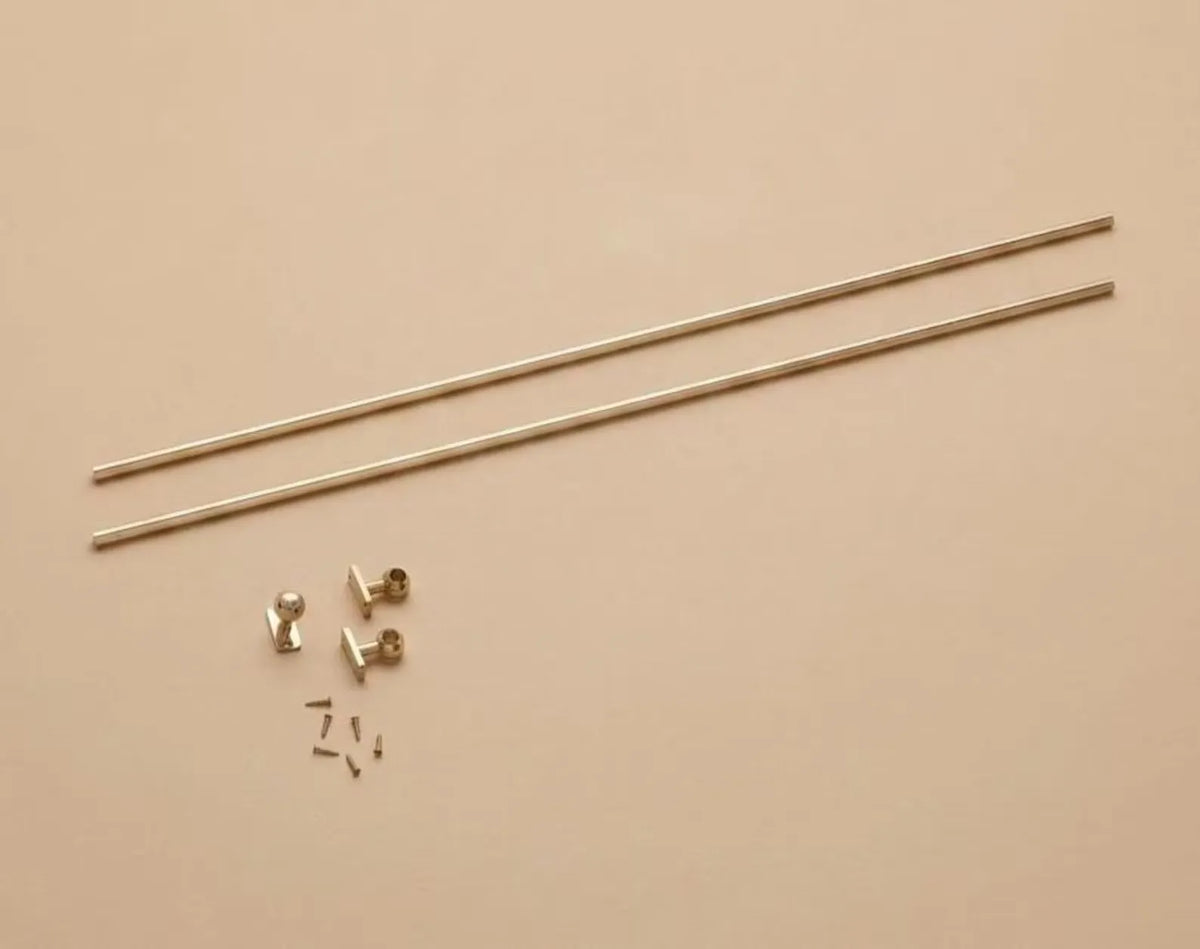 Brass Café Curtain Rod for Cabinet Door and Windows