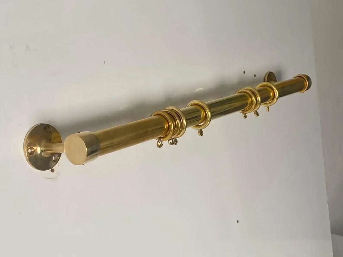 Cupboard Skirt Brass Rod, Cabinet Curtain Skirt Rod