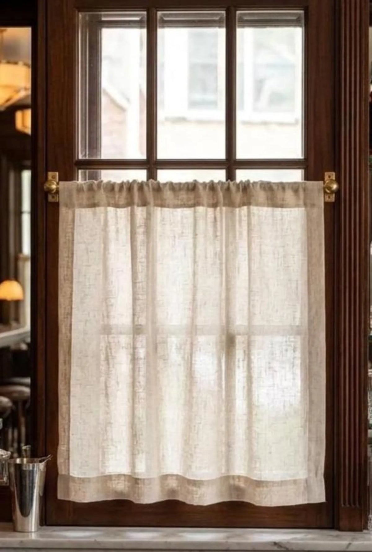 Brass Café Curtain Rod for Cabinet Door and Windows