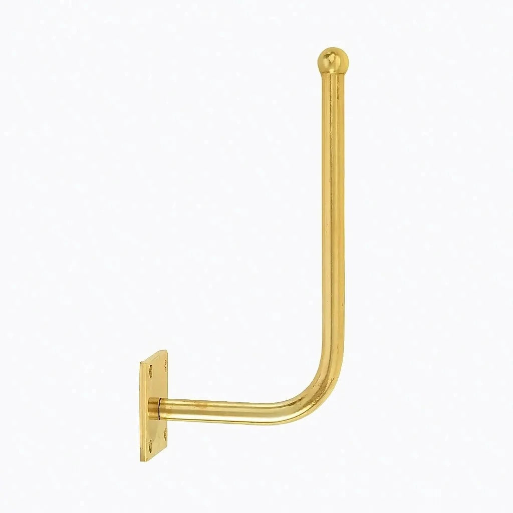 Undermount hook for coats and purses, installed beneath a counter or bar, featuring a sturdy design to securely hold bags and garments while keeping them discreetly out of the way.