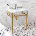 Wash Stand Satin Brass Legs, Vanity Sink Brass Console