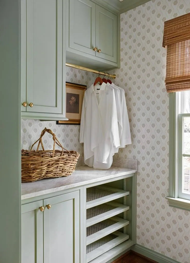 Unlacquered Solid Brass Laundry Rack, 20 mm Closet Rod