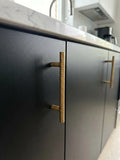 Unlacquered Brass Dresser and Cabinet Pulls, Solid Brass Closet Handles