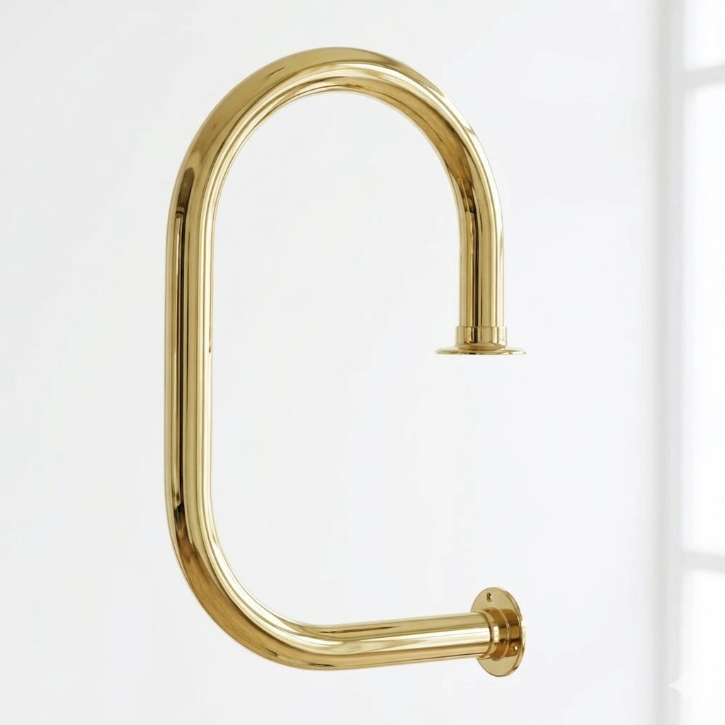 Counter-mounted service bar rail in a bar, featuring a polished metal finish, designed to support drinks and enhance both functionality and style for bartenders and patrons.