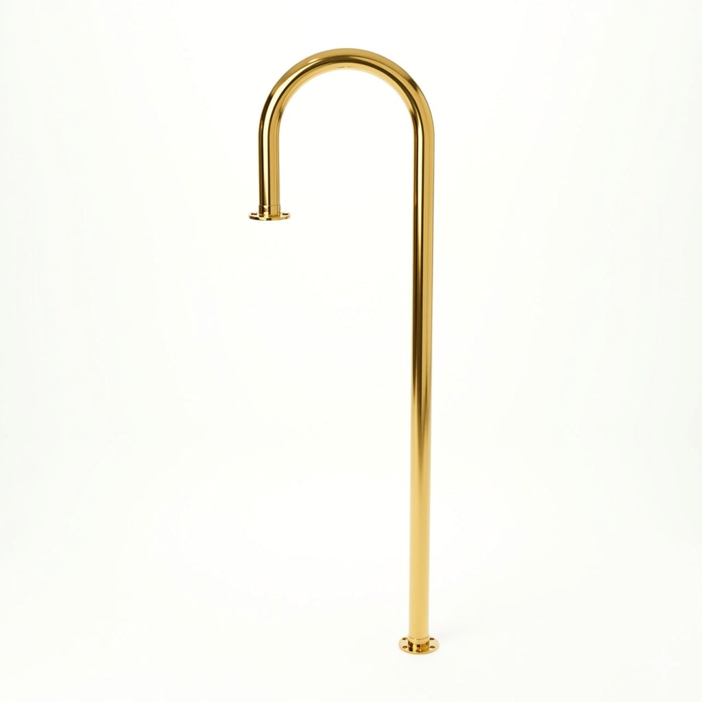 Service Bar Rail floor mounted made from full brass gold finish