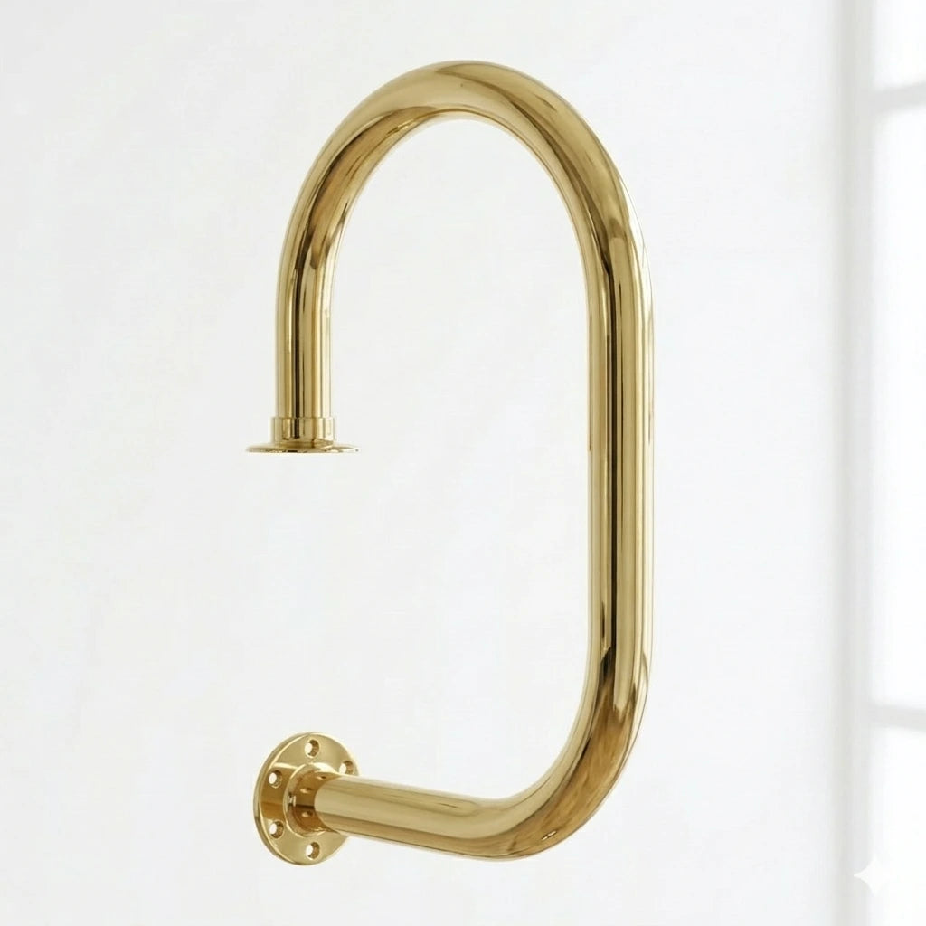 Counter-mounted service bar rail in a bar, featuring a polished metal finish, designed to support drinks and enhance both functionality and style for bartenders and patrons.