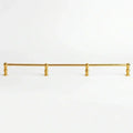 Unlacquered Brass Gallery Rail Shelf Guard, Countertop Bottle Holder