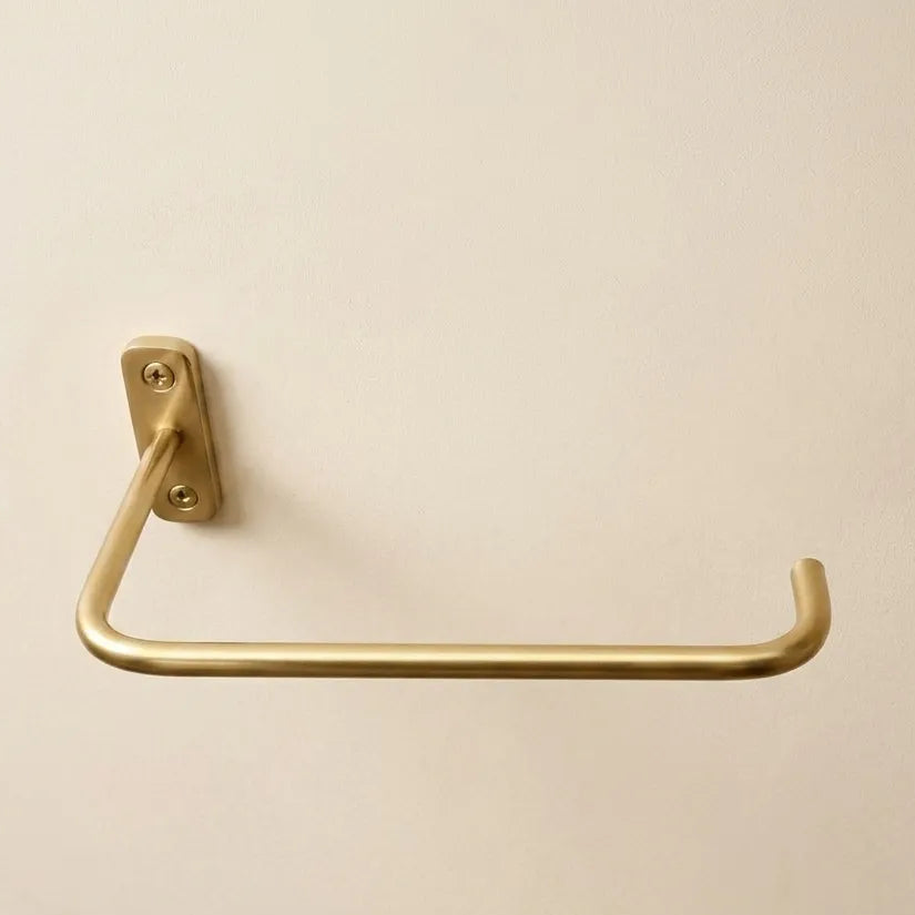 Unlacquered Brass Toilet Paper Holder, Wall Mounted Bathroom Hardware
